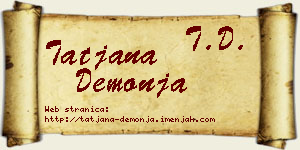 Tatjana Demonja vizit kartica